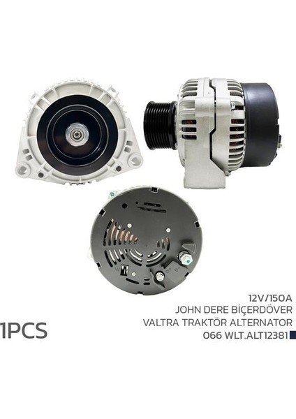 Alternatör 12V 150A Jonh Dere Biçerdöver Valtra Traktör