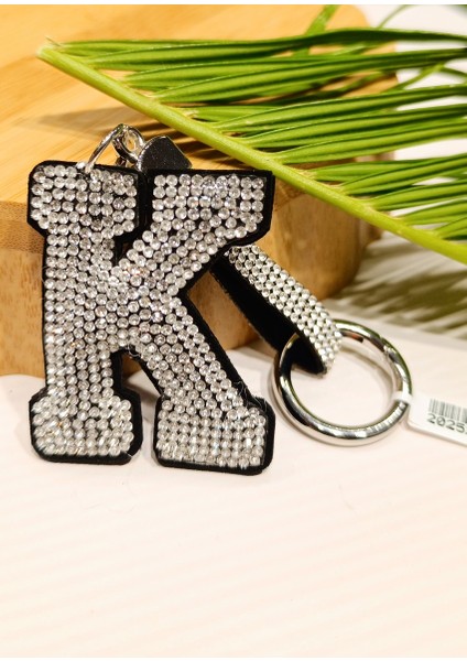 Lüks Parıltılı K Harfi Anahtarlık