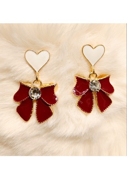 Lüks Kurdele Figürlü Gösterişli Küpe