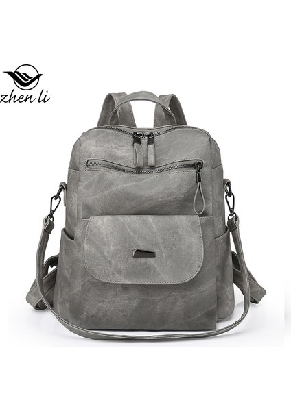 Büyük Kapasiteli Kadın Sırt Çantası Retro Sırt Çantası (Yurt Dışından)