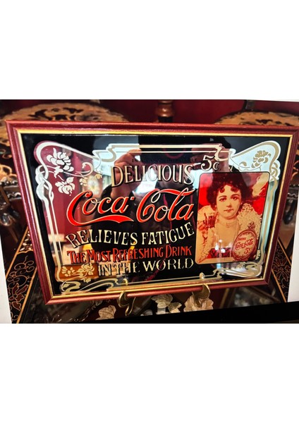 Coca Cola Cam Altı Ayna 32 cm 22 cm Ölçülerinde fiyatları