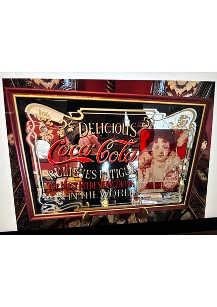 Coca Cola Cam Altı Ayna 32 cm 22 cm Ölçülerinde modelleri