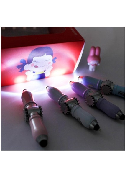 5 Adet Çin Bebek Parmak Ucu Gyro Kalem Spin Kalem Mavi Top Kalem LED Işık Kalem Renk Rastgele (Yurt Dışından)