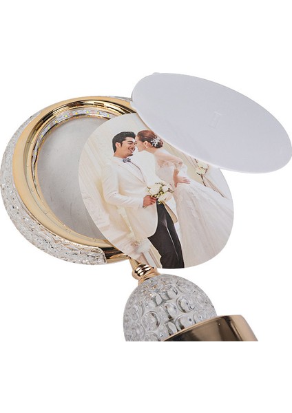 Fotoğraflı Kristal Ledli Masa Lambası - 20X34CM