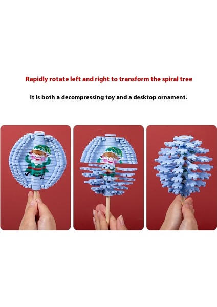 Çocuk Eğitici Ahşap Oyuncaklar Yılbaşı Ağacı Süsleri Lolipop Spiral Ağaç Dekompresyon Oyuncakları (Yurt Dışından) modelleri
