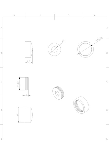 10 Adet Ø 16 mm Metal Vida Başı, Vida Kapağı (8-6114-10) fiyatları