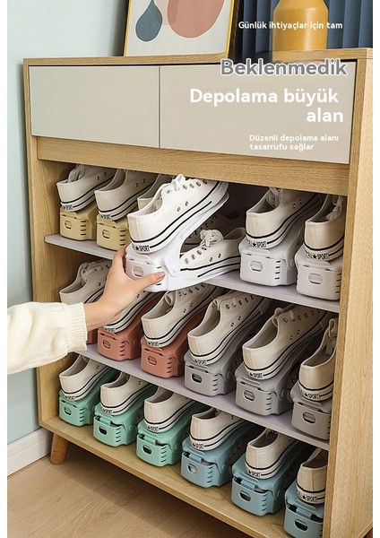 Ayarlanabilir Depolama Katmanlı Kalınlaştırılmış Ev Ayakkabı Depolama Ayakkabı Dolabı Raf (Yurt Dışından) indirimleri