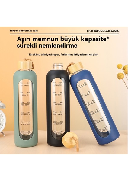 Taşınabilir Kapak Yüksek Borosilikat Tek Katmanlı Ölçek Silikon Kapak Bambu Kapak Spor Su Bardağı (Yurt Dışından) indirimleri