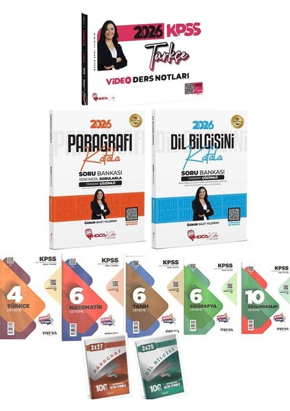 Hocakafası 2026 Kpss Türkçe Video Ders Notları+ Paragrafı + Dil Bilgisi Kafala Soru Bankası+7'li Deneme