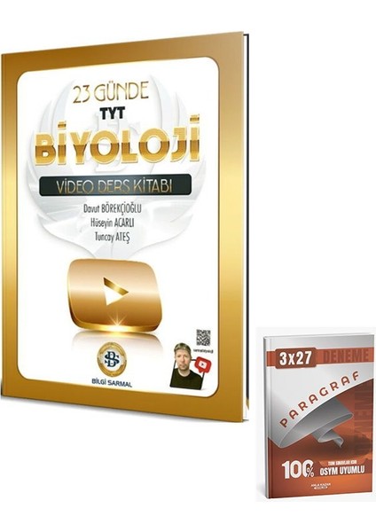 Bilgisarmal 2026 Tyt Biyoloji 23 Günde Video Ders Kitabı+Anla Kazan Paragraf