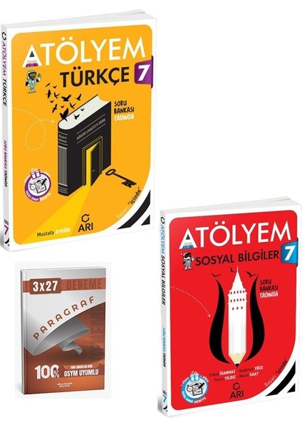 Arı 2026 7. Sınıf Türkçe+Matematik Atölyem Türkçemino+Anla Kazan Paragraf