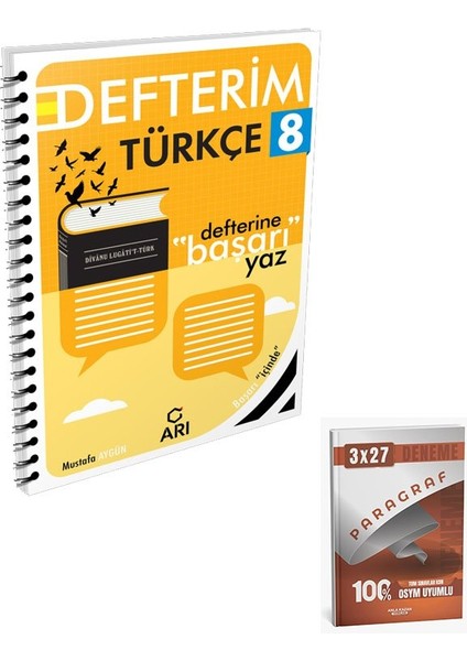 Arı 2026 8. Sınıf Türkçemino Akıllı Türkçe Defteri+Anla Kazan Paragraf