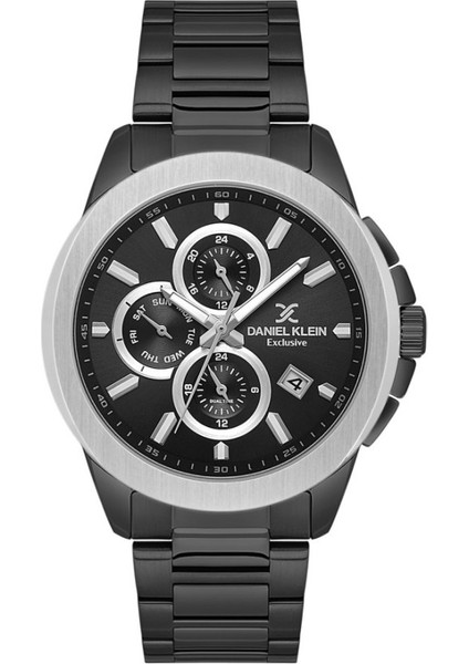 DK.1.13995-4 Çelik Kasa Çelik Kordon 3 Atm Suya Dayanıklı Siyah Renk Erkek Kol Saati