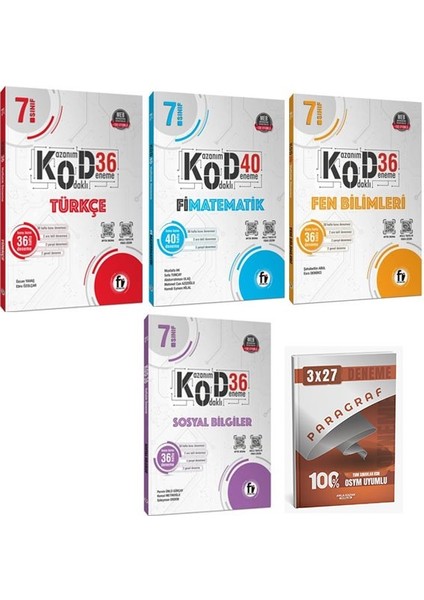 Fi 2026 7. Sınıf Tüm Dersler Kod 36 Deneme+Anla Kazan Paragraf