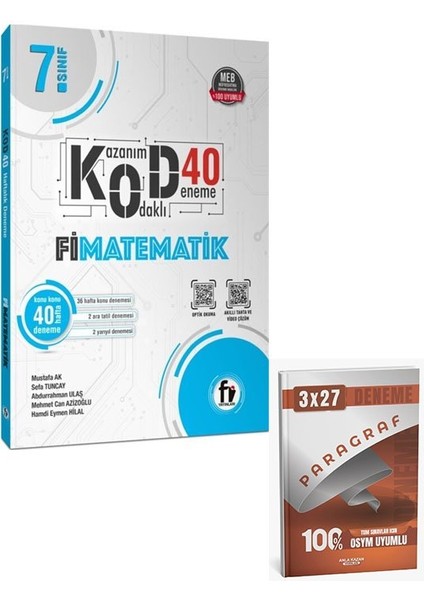 Fi 2026 7. Sınıf Matematik Kod 40 Deneme+Anla Kazan Paragraf