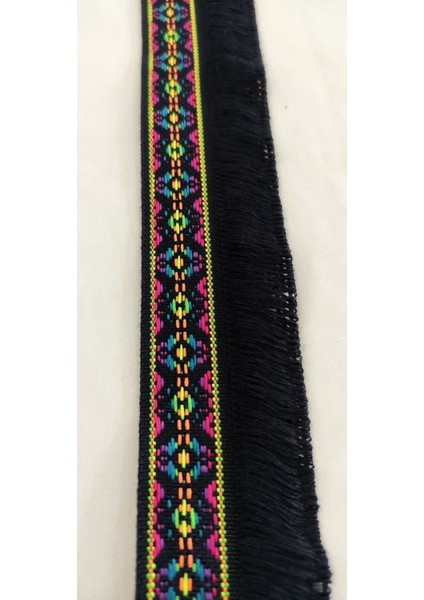 Renkli Etnik Desenli Lacivert Püskül Saçak fırsatları