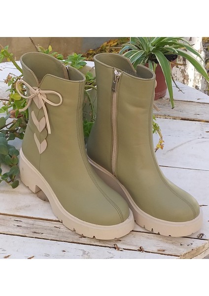 Nish N24120 Combincolor Kadın Hakiki Deri Günlük Bot modelleri