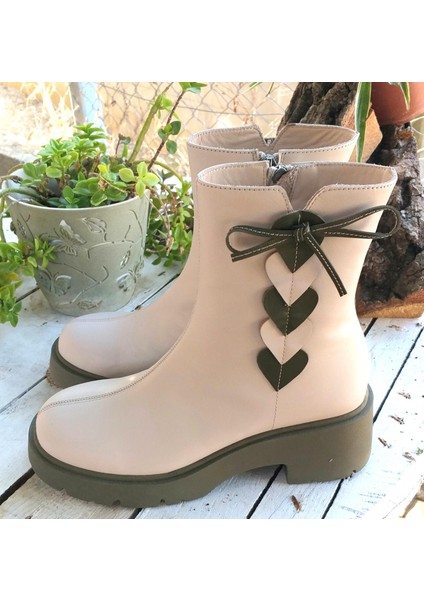 Nish N24120 Combincolor Kadın Deri Günlük Bot