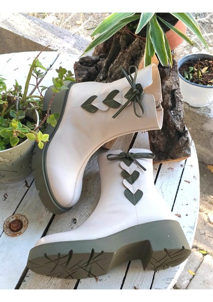 Nish N24120 Combincolor Kadın Deri Günlük Bot