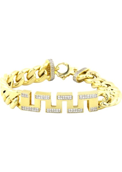 14 Ayar Altın Tasarım Bileklik - 0175740