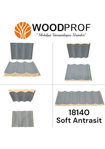 Woodprof Duvar Lambri Profili 18140 Soft Antrasit 6lı fiyatları