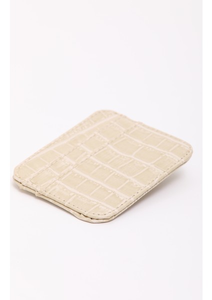 Krem SHK181 Kroko Suni Deri, 4 Kartlık ve Para Bölmeli, Unisex Kartlık modelleri