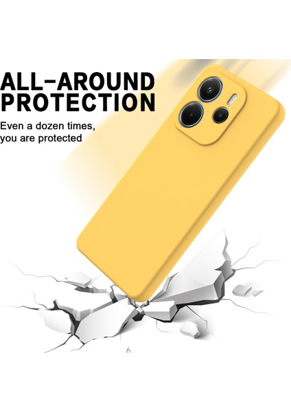 Xiaomi Redmi Note 14 4g Sıvı Silikon Kılıf Telefon Arka Kapağı El Kayışı Ile-Sarı (Yurt Dışından) indirimleri