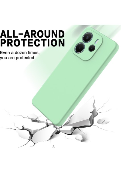 Xiaomi Redmi Note 14 4g Sıvı Silikon Kılıf Telefon Arka Kapağı El Kayışı Ile-Yeşil (Yurt Dışından) indirimleri