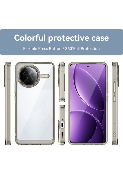 Xiaomi Poco F7 Ultra 5g/redmi K80 Pro 5g Kılıf Tpu+Akrilik Koruyucu Şeffaf Telefon Kılıfı-Şeffaf Gri (Yurt Dışından) fiyatları