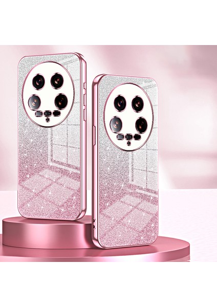 Xiaomi 14 Ultra Elektrokaplama Tasarım Degrade Parıltılı Cep Telefonu Kılıfı-Yeşil Için Telefon Kabuğu (Yurt Dışından) fiyatları