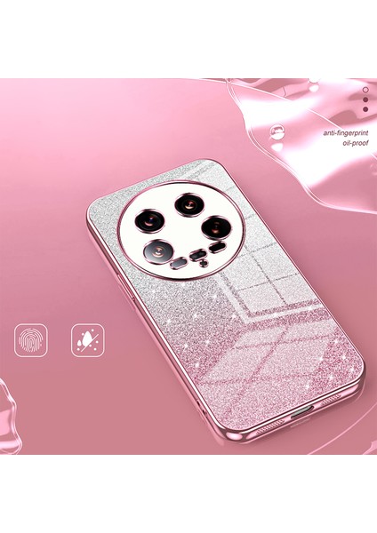 Xiaomi 14 Ultra Elektrokaplama Tasarım Degrade Parıltılı Cep Telefonu Kılıfı-Yeşil Için Telefon Kabuğu (Yurt Dışından) fırsatları