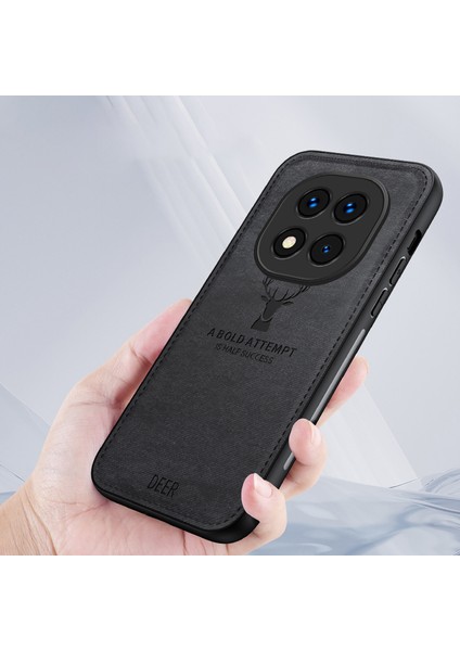 Xiaomi Redmi Note 14 Pro+5g Kılıf Geyik Desenli Kumaş Doku Pu Deri Hibrit Telefon Kılıfı-Gri (Yurt Dışından) fırsatları