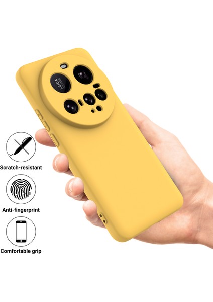 Xiaomi 15 Ultra Sıvı Silikon Kılıf Telefon Arka Kapağı El Kayışı Ile-Sarı (Yurt Dışından) fiyatları