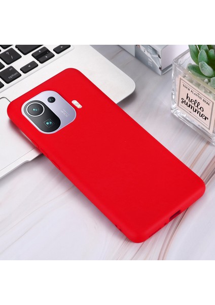Xiaomi Mi 11 Pro-Kırmızı Için El Kayışlı Yumuşak Sıvı Silikon Telefon Kılıfı (Yurt Dışından) fiyatları