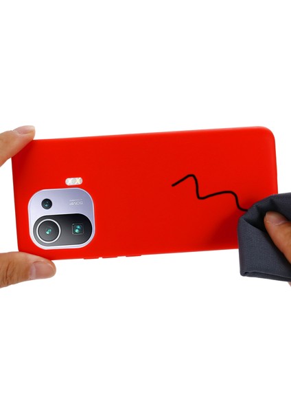 Xiaomi Mi 11 Pro-Kırmızı Için El Kayışlı Yumuşak Sıvı Silikon Telefon Kılıfı (Yurt Dışından) indirimleri