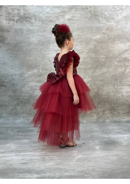 Pul Payet Kuyruklu Çocuk Abiye Elbise fırsatları