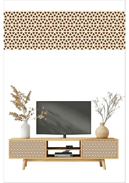 Ahşap Petek Desenli Kendinden Yapışkanlı Laminasyonlu Dolap, Şifonyer, Komodin Kaplama Folyosu