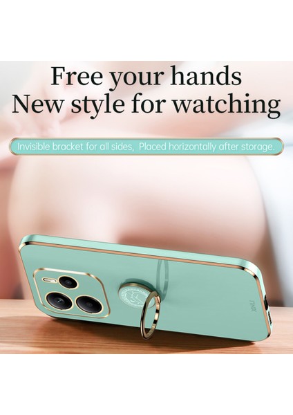 Xınlı Xiaomi Redmi Note 14 5g Kılıf Halka Kickstand Elektrokaplama Tpu Telefon Kılıfı-Beyaz (Yurt Dışından) fiyatları