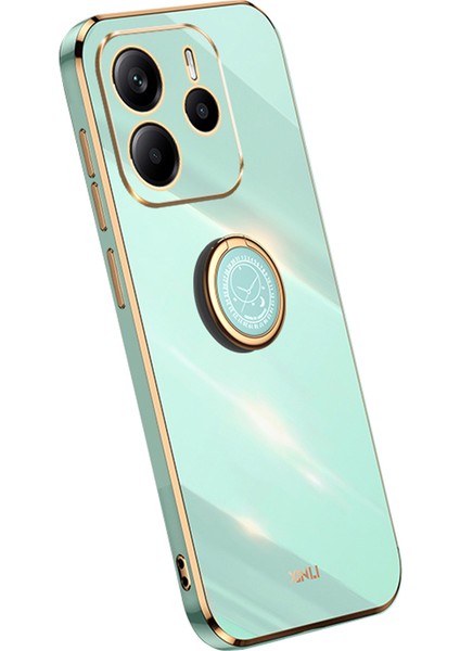 Xınlı Xiaomi Redmi Note 14 5g Kılıf Halka Kickstand Elektrokaplama Tpu Telefon Kılıfı-Camgöbeği (Yurt Dışından)