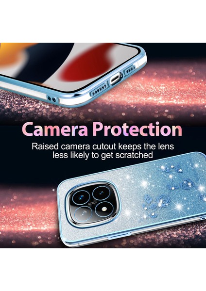 Kadem Xiaomi Redmi Note 14 Pro+5g Kılıf Çiçek Tpu Esnek Degrade Telefon Kılıfı-Mavi (Yurt Dışından) indirimleri