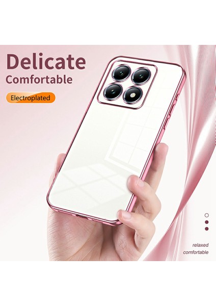 Xiaomi 14T Pro Kılıf Galvanik Çerçeve Yumuşak Tpu Telefon Kılıfı-Şeffaf (Yurt Dışından) indirimleri