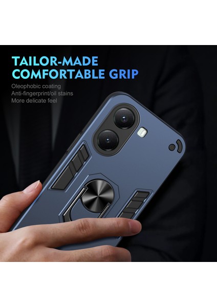 Xiaomi Poco X7 Pro 5g Kılıf Pc+Tpu Drop Defend Telefon Kılıfı Halkalı Ayaklık-Mavi (Yurt Dışından) fırsatları