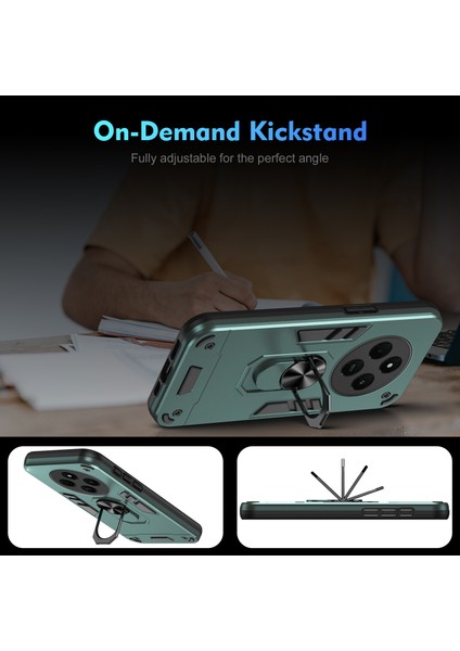 Xiaomi Redmi A4 5g Kılıf Pc+Tpu Drop Defend Telefon Kılıfı Halkalı Kickstand-Yeşil (Yurt Dışından) modelleri