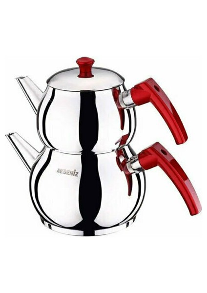 Çaydanlık Takımı Küre Orta Boy Elma Şekeri Bakalit Kulp 1,10-1,75L