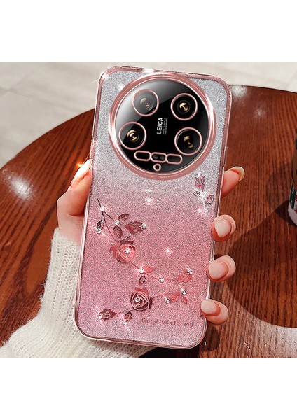 Kadem Xiaomi 14 Ultra Kılıf Bling Glitter Tpu Koruyucu Telefon Kılıfı-Gül Altını (Yurt Dışından) indirimleri