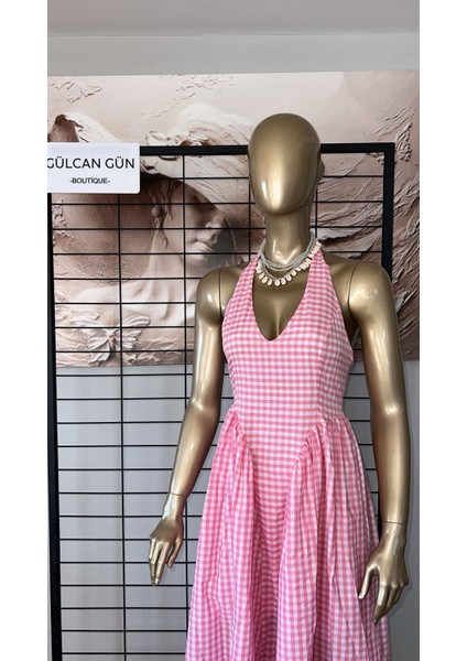 Omuz Bağlamalı Etek Kabartmalı Pitikare Elbise