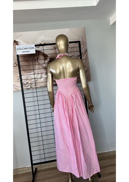 Omuz Bağlamalı Etek Kabartmalı Pitikare Elbise