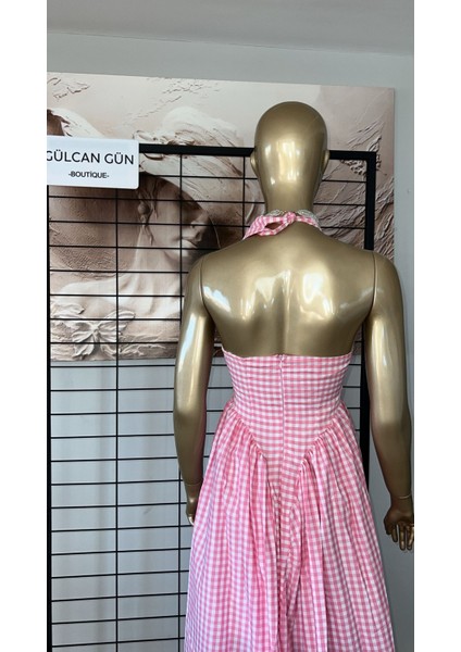 Omuz Bağlamalı Etek Kabartmalı Pitikare Elbise