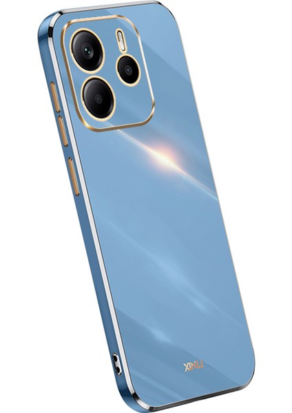 Xınlı Xiaomi Redmi Note 14 5g Kılıf Tpu Telefon Kılıfı Galvanik Çerçeveli-Mavi (Yurt Dışından)