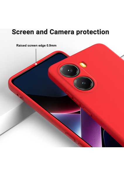 Xiaomi Redmi Turbo 4 5g/xiaomi Poco X7 Pro 5g Sıvı Silikon Kılıf Telefon Arka Kapağı El Kayışı Ile-Kırmızı (Yurt Dışından) fırsatları